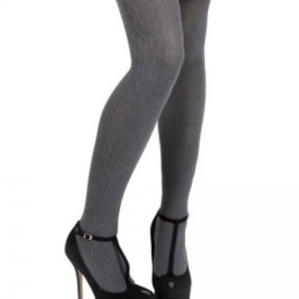 MeMoi Boston Ribbed Cotton Blend Sweater Tights Size S/M